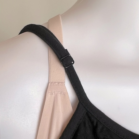 Black Diagonal Ruffle Spaghetti Tank - Picture 6 of 8